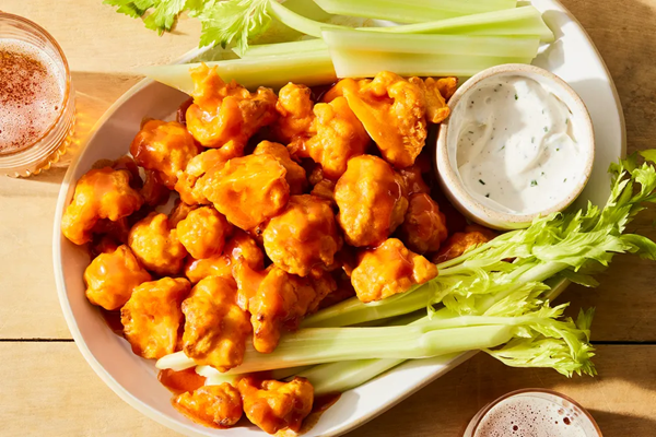 Vegan Buffalo cauliflower bites