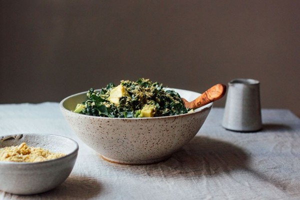 Vegan cashew Caesar salad
