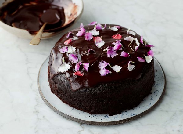 Vegan chocolate fudge cake
