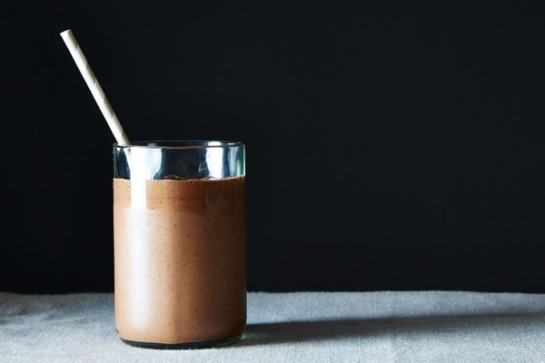 Vegan chocolate milkshake