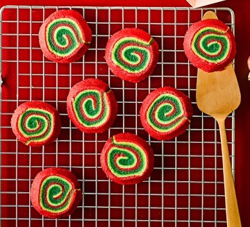 Vegan Christmas pinwheel biscuits