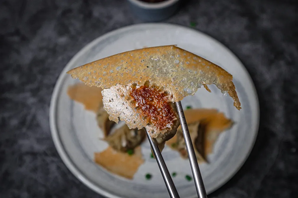 Vegan crispy wing gyoza