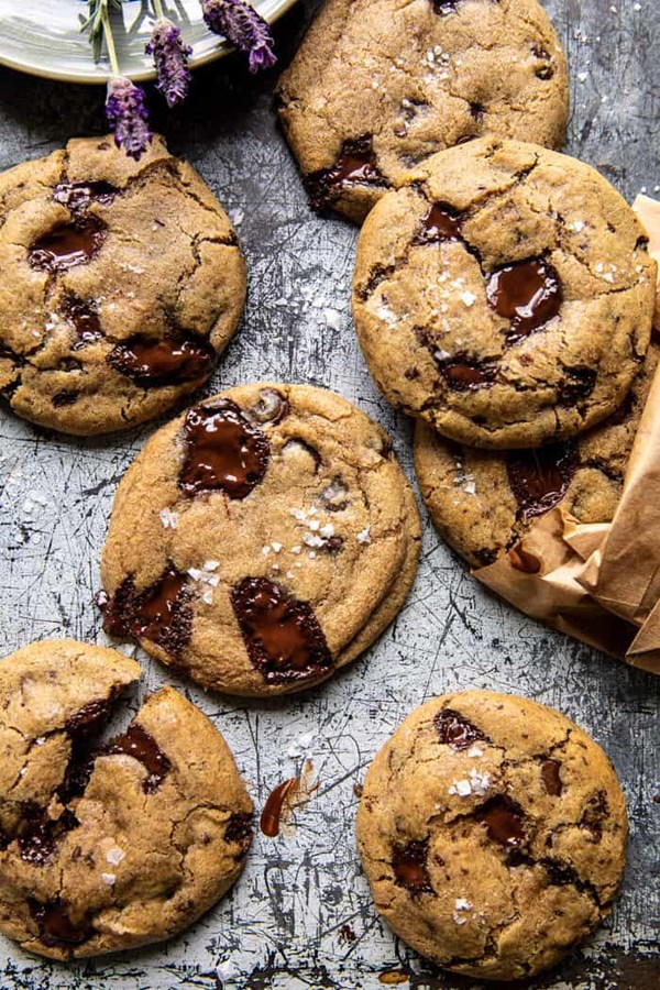 Vegan double chocolate chunk cookie