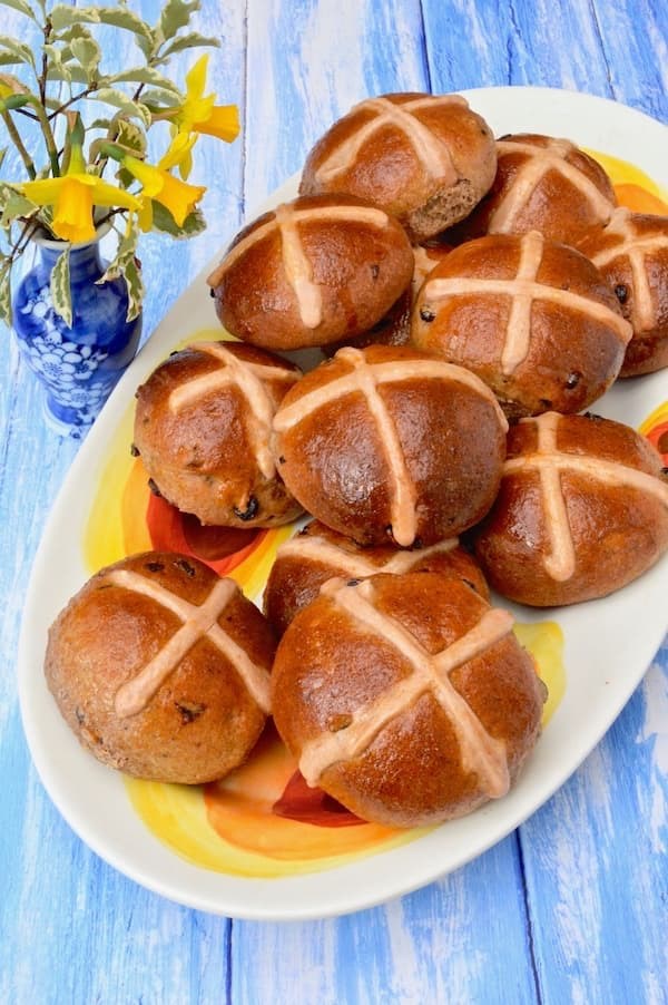 Vegan hot cross buns
