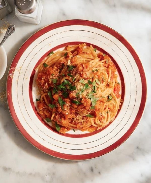 Vegan lentil Bolognaise 