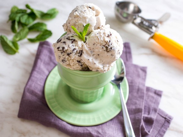 Vegan mint chip ice cream