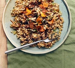 Vegan mushroom risotto