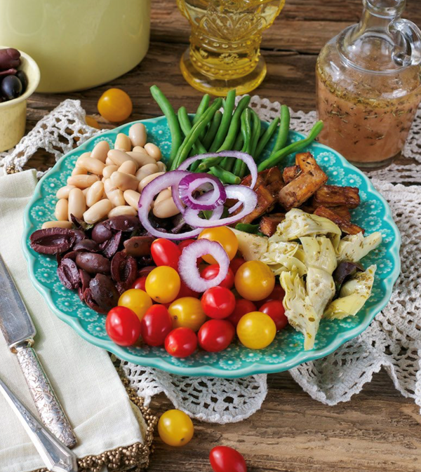 Vegan Niçoise-style salad