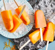 Vegan orange lollies
