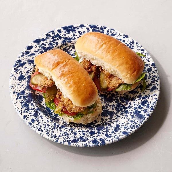 Vegan oyster mushroom po'boy