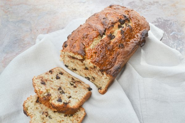 Vegan peanut butter chocolate chip banana bread