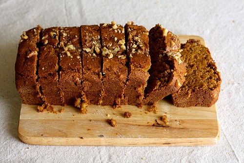 Vegan pumpkin walnut bread