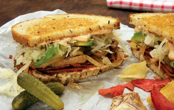 Vegan reuben sandwiches