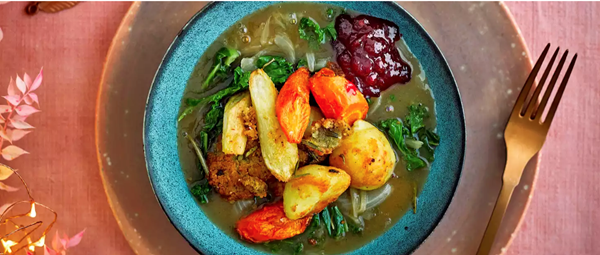 Vegan roast-dinner bowls