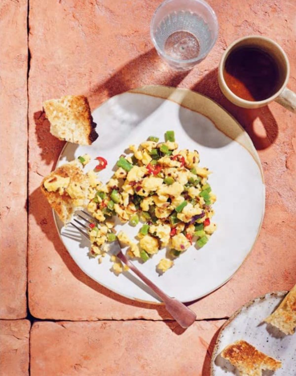 Vegan scrambled egg (Chickpea scramble)