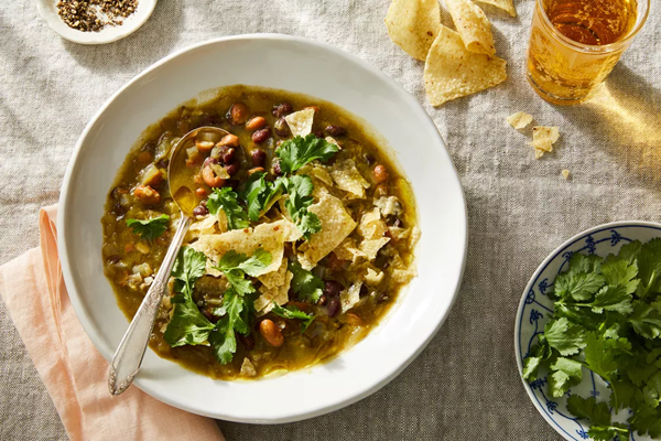 Vegan slow-cooker tomatillo stew