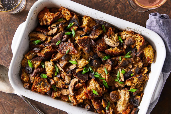 Vegan stuffing with mushrooms & nori