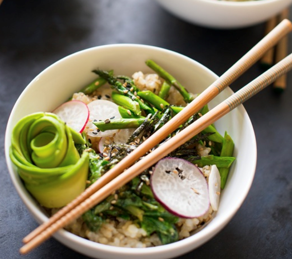 Vegan sushi rice bowls