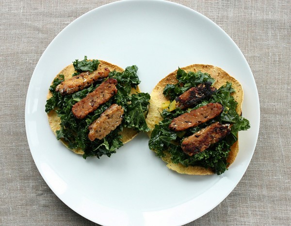 Vegan tempeh tostadas