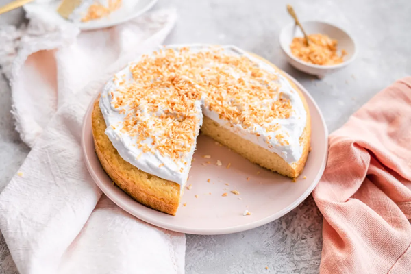 Vegan triple coconut cake