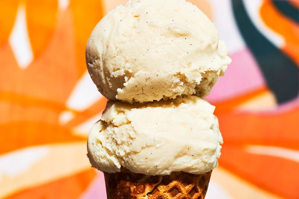 Vegan vanilla bean ice cream