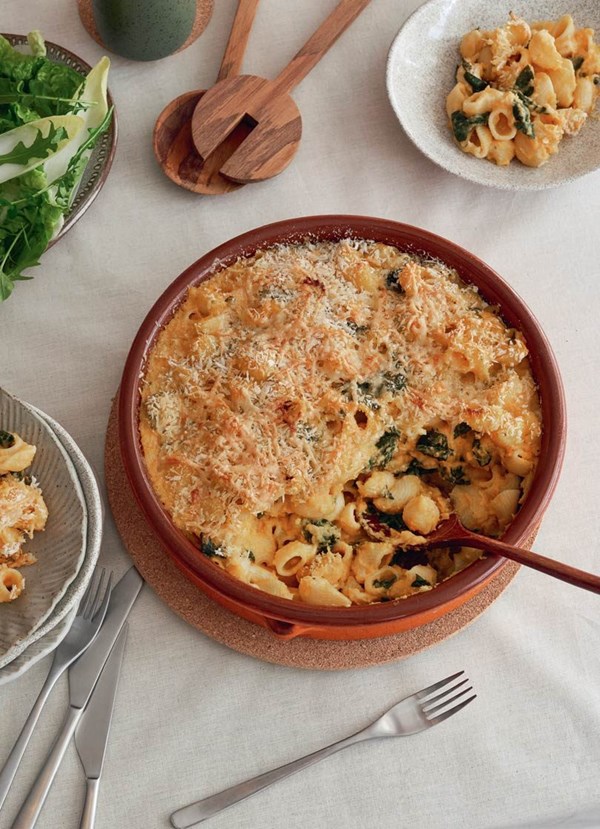 Vege-loaded mac & cheese