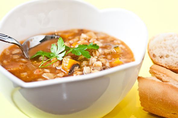 Vegetable and barley soup