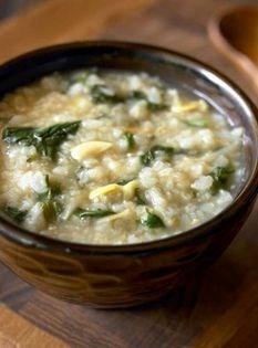 Vegetable and miso porridge (Kongnamul sigeumchi doenjang jook)