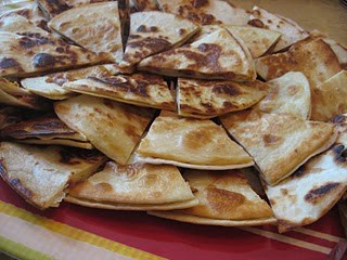 Vegetable and tofu quesadillas