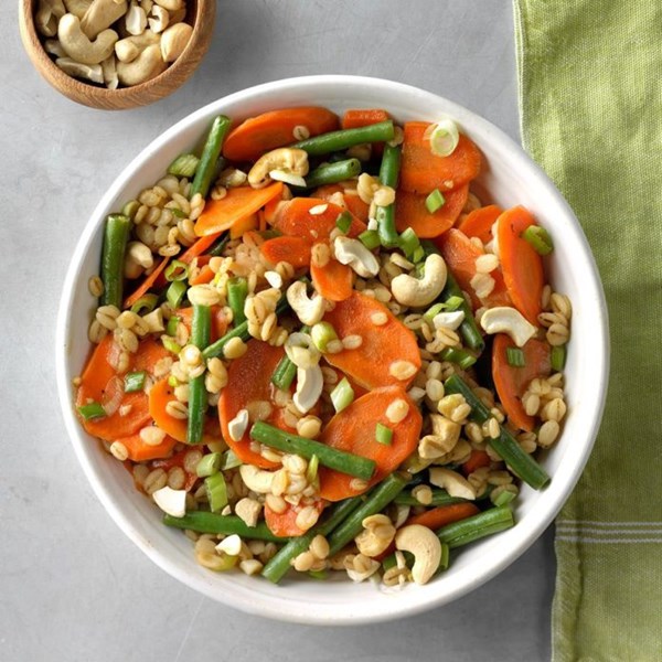 Vegetable barley saute