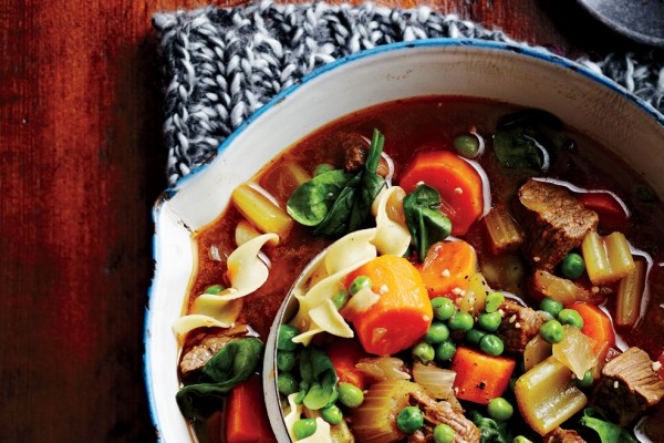 Vegetable beef noodle soup