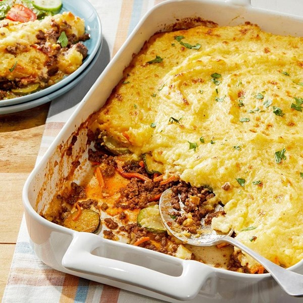 Vegetable beef shepherd's pie