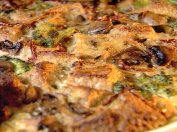 Vegetable cheese strata