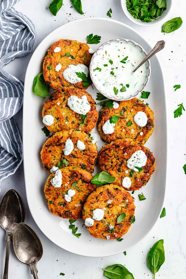 Vegetable chickpea fritters