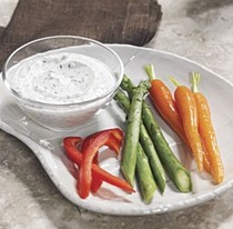 Vegetable crudités with jalapeño dipping sauce