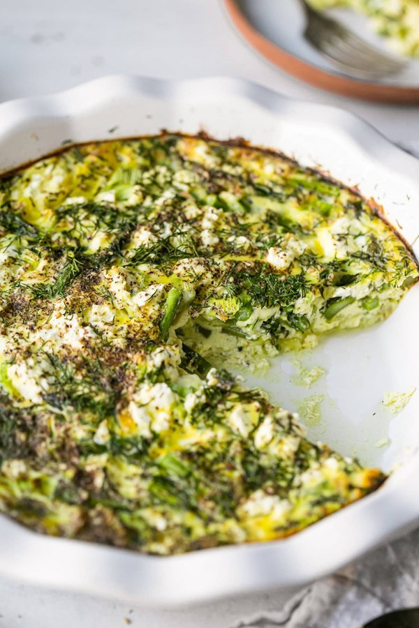 Vegetable crustless quiche