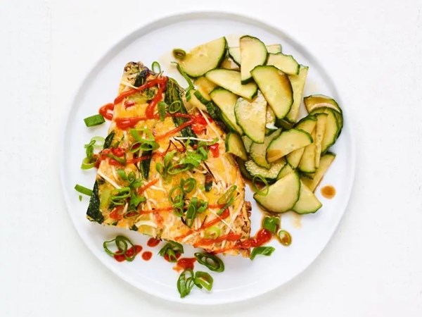 Vegetable fried rice frittata