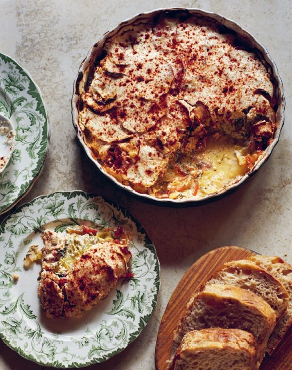 Vegetable gratin Balkan-style