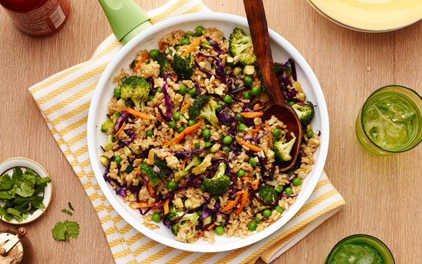 Vegetable-loaded fried rice