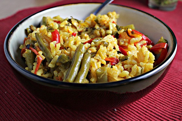 Vegetable paella
