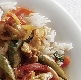 Vegetable red Thai curry