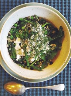 Vegetable soup with pearl barley