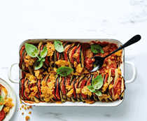 Vegetable tian with thyme crumb