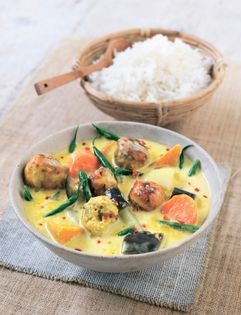 Vegetables with gram flour dumplings