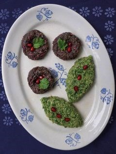 Vegetables with walnut paste (Pkhali)