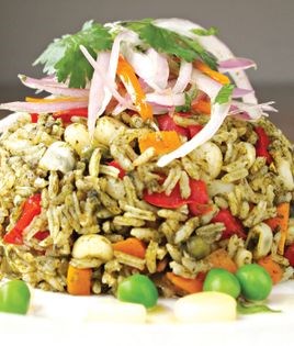 Vegetarian arroz con pollo