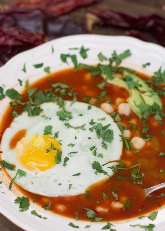 Vegetarian breakfast posole