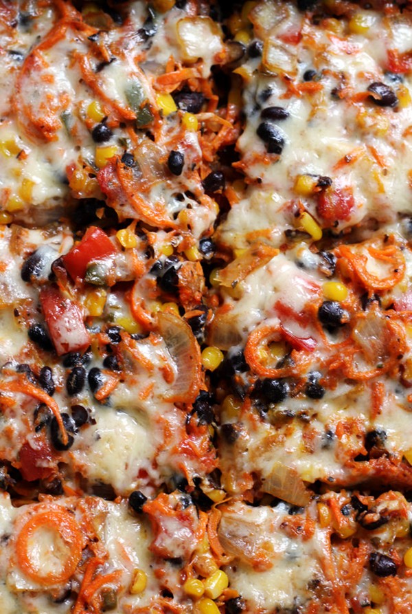 Vegetarian carrot enchilada bake 