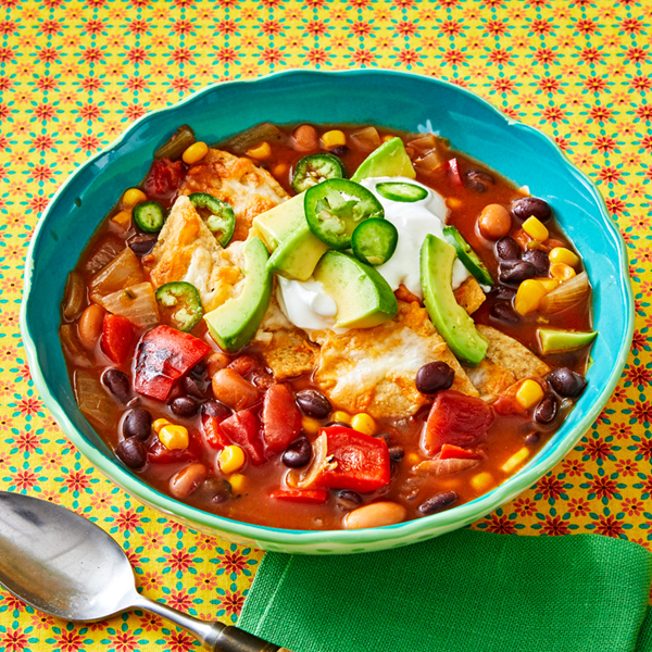 Vegetarian enchilada soup
