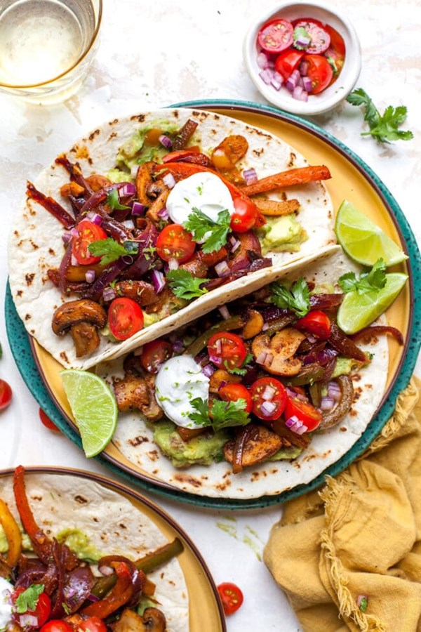 Vegetarian fajitas